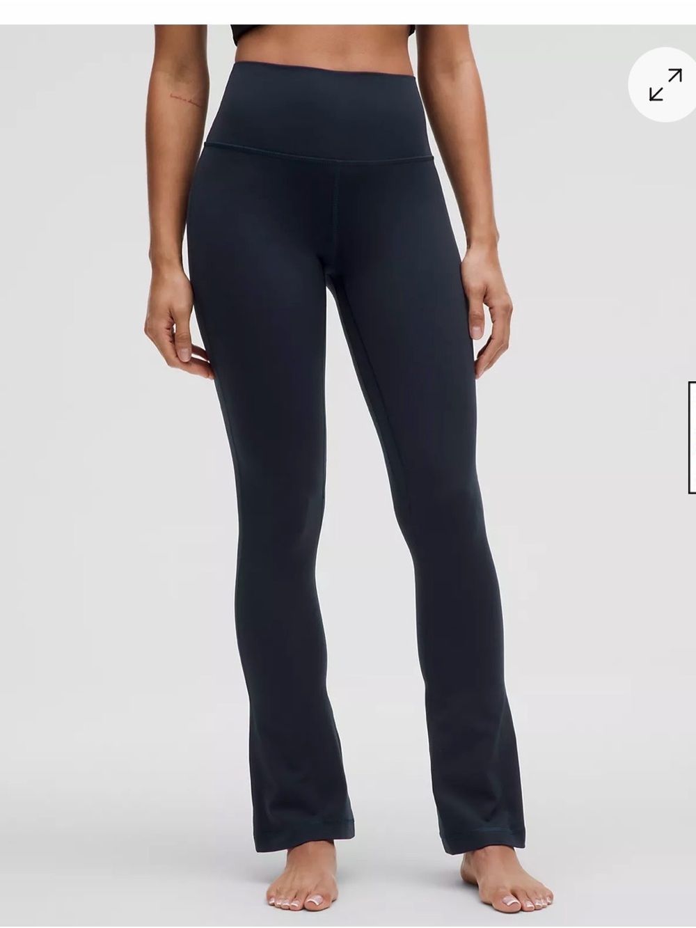 lululemon athletica Black Mini Flare Leggings